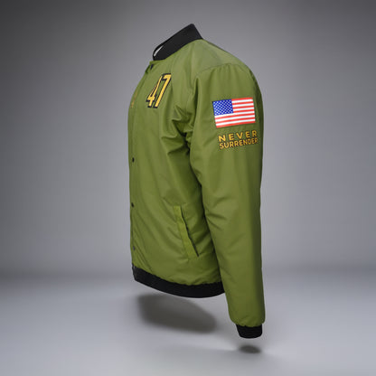 The Victory Green Varsity Jacket